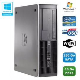 PC HP Compaq Elite 8100 SFF Intel Core i5 650 3.2GHz 16Go 250Go Graveur WIFI W7