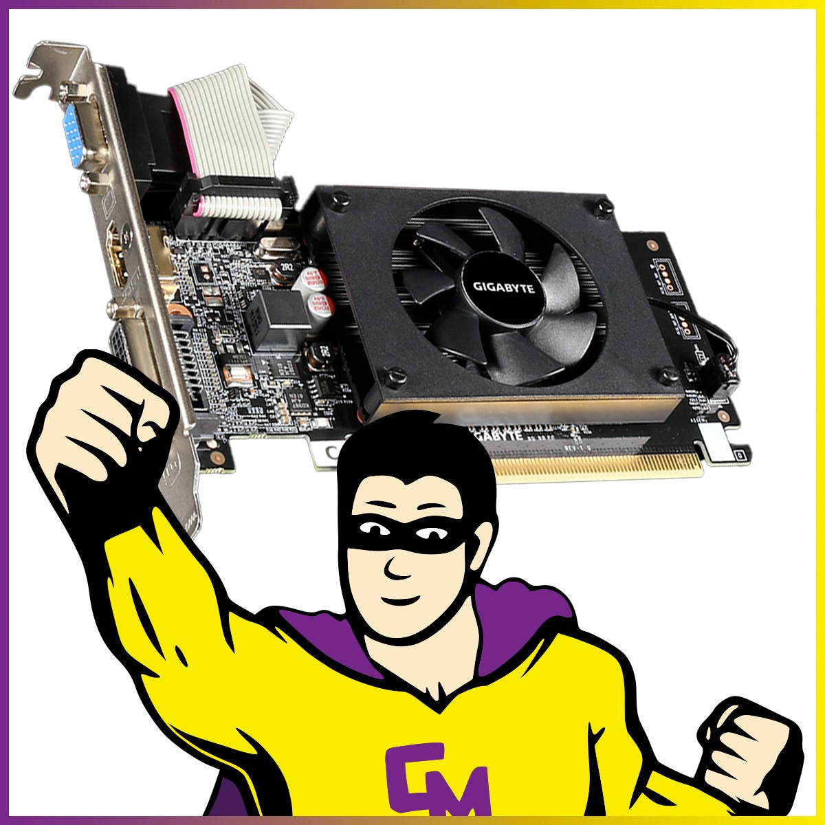 Geforce GT 220, GIGABYTE®, 1 Go DDR3 GV-N220-1GI
