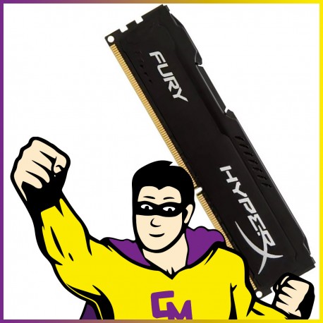 8Go RAM DDR3 Kingston HyperX Fury HX318C10FBK2/16 PC3-14900 1866 Mhz DIMM CL10