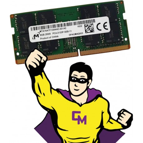 8Go RAM DDR4 Micron ‎MTA16ATF1G64HZ-2G1A2 PC4-17000 2133Mhz SODIMM CL15 1.2V