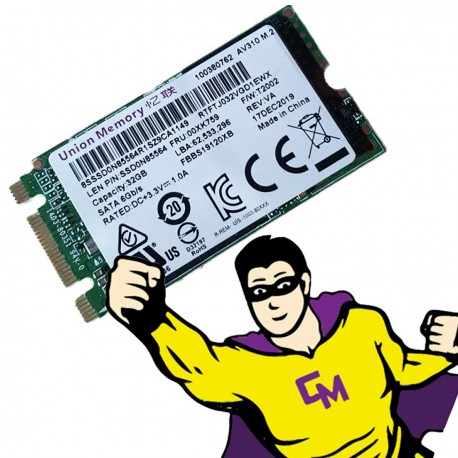 SSD SATA M.2 2230 32Go Union Memory RTFTJ032VGD1EWX Clé B & M