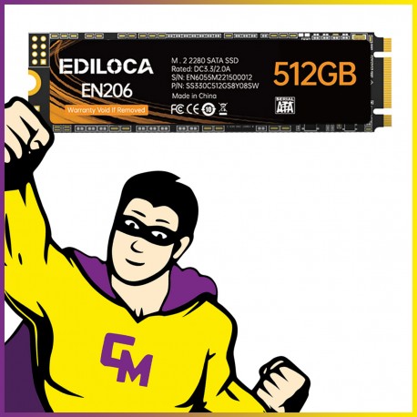 SSD M.2 512Go Ediloca EN206 SATA III 6Gbps