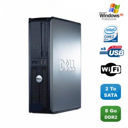 PC DELL Optiplex 760 DT Intel Core 2 Duo E8400 3Ghz 8Go DDR2 2 To WIFI XP Pro