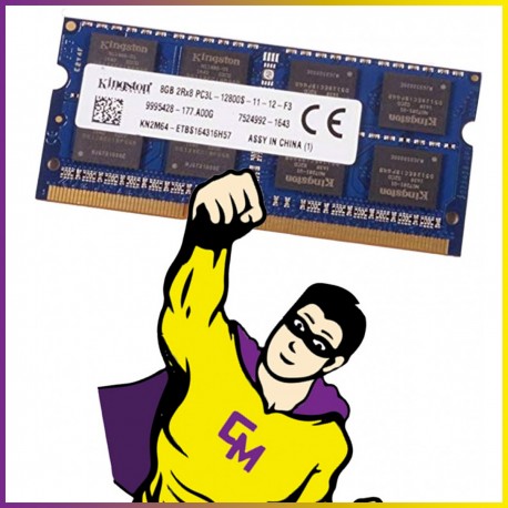 8Go RAM DDR3 Kingston KN2M64-ETF PC3-12800 1600Mhz SODIMM CL11 1.35V PC
