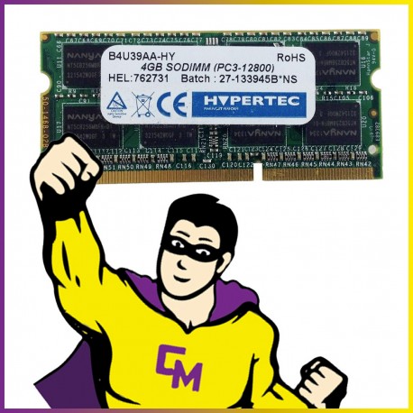 4Go RAM DDR3 Hypertech B4U39AA-HY PC3-12800 1600Mhz SODIMM PC