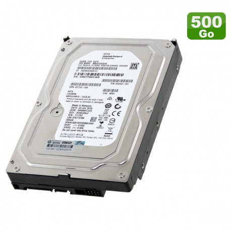 Disque Dur 500Go SATA 3.5" MB0500GCEHE WD5003ABYX-70CZLA0 657753-006 658083-001