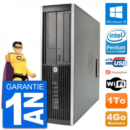 PC HP 8200 Elite SFF Intel G630 RAM 4Go Disque Dur 1To Windows 10 Wifi