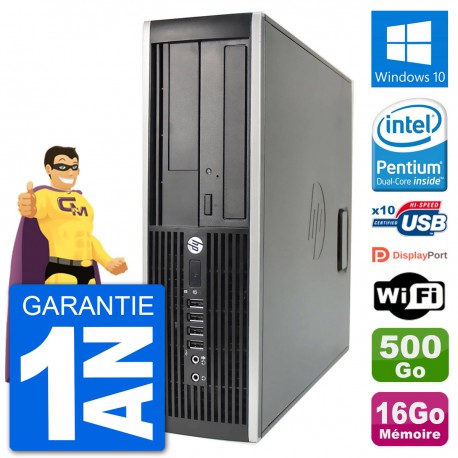 PC HP 8200 Elite SFF Intel G630 RAM 16Go Disque Dur 500Go Windows 10 Wifi
