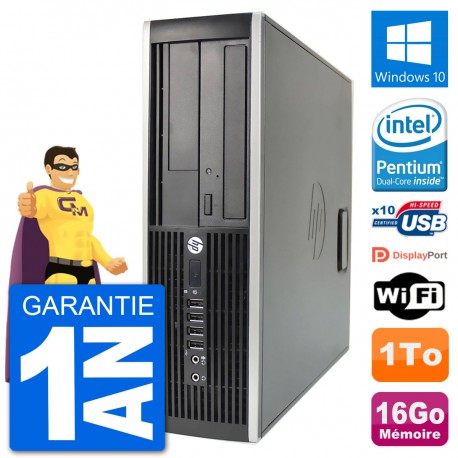 PC HP 8200 Elite SFF Intel G630 RAM 16Go Disque Dur 1To Windows 10 Wifi