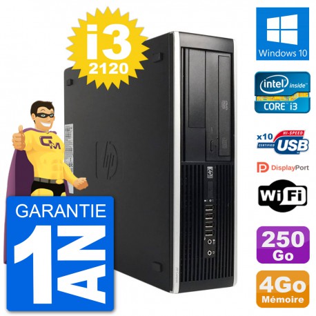 PC HP 8200 Elite SFF Intel i3-2120 RAM 4Go Disque Dur 250Go Windows 10 Wifi