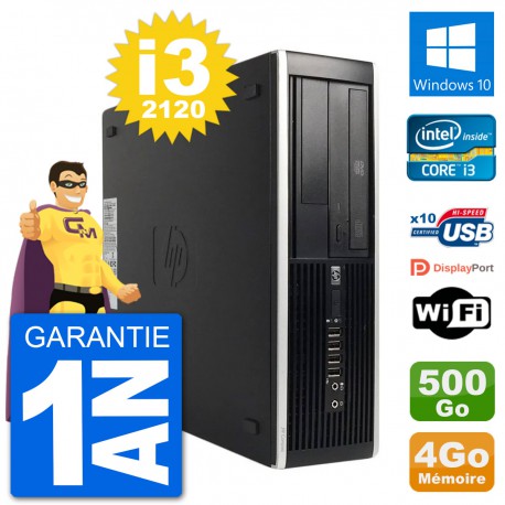 PC HP 8200 Elite SFF Intel i3-2120 RAM 4Go Disque Dur 500Go Windows 10 Wifi