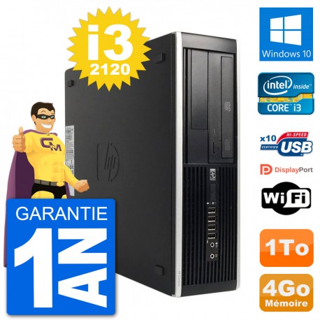 PC HP 8200 Elite SFF Intel i3-2120 RAM 4Go Disque Dur 1To Windows 10 Wifi