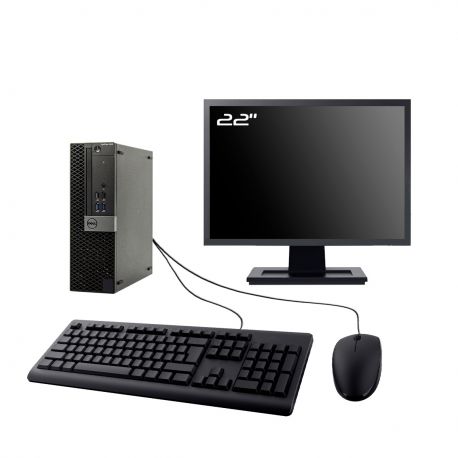 PC Dell 5040 SFF Ecran 22" Intel I3-6100 RAM 16Go SSD 2To HDMI Wifi W11