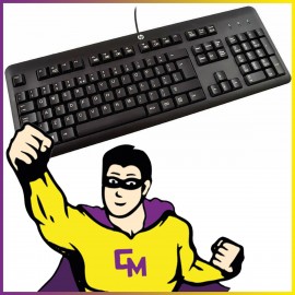 Clavier QWERTY USB HP KU-1156 Noir 106 Touches Keyboard NEUF