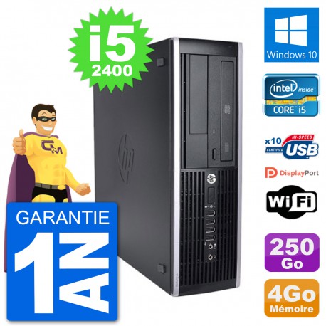 PC HP 8200 Elite SFF Intel i5-2400 RAM 4Go Disque Dur 250Go Windows 10 Wifi