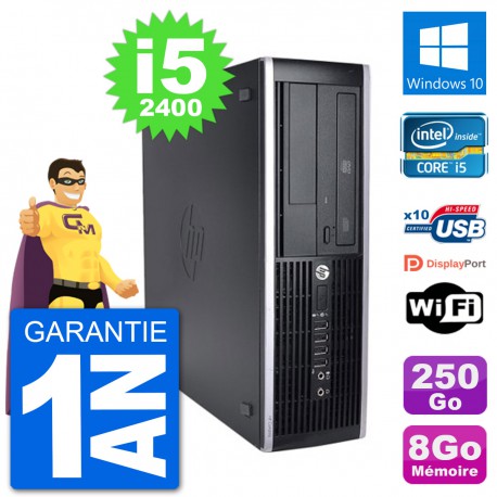 PC HP 8200 Elite SFF Intel i5-2400 RAM 8Go Disque Dur 250Go Windows 10 Wifi