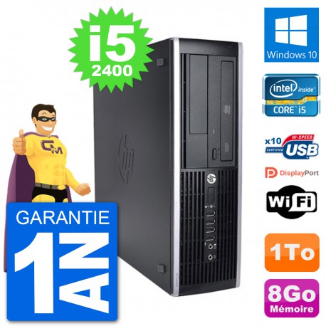 PC HP 8200 Elite SFF Intel i5-2400 RAM 8Go Disque Dur 1To Windows 10 Wifi