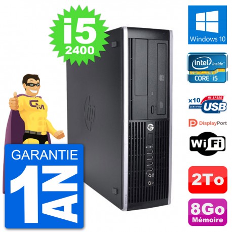 PC HP 8200 Elite SFF Intel i5-2400 RAM 8Go Disque Dur 2To Windows 10 Wifi