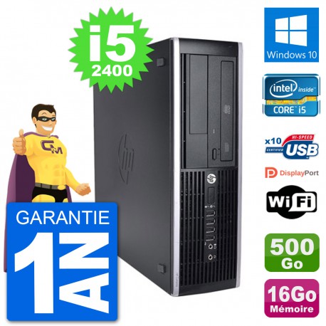 PC HP 8200 Elite SFF Intel i5-2400 RAM 16Go Disque Dur 500Go Windows 10 Wifi