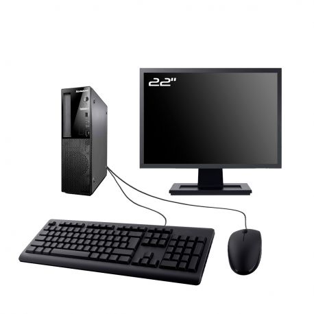 PC Lenovo E71 SFF Ecran 22" Intel I7-2600 RAM 8Go SSD 4To Wifi W10