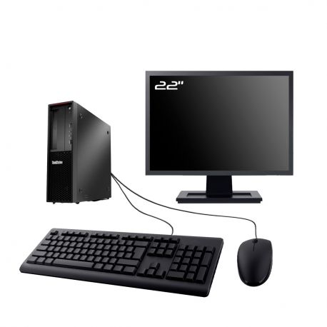 PC Lenovo P320 SFF Ecran 22" Intel I5-6500 RAM 32Go SSD 4To Wifi W11
