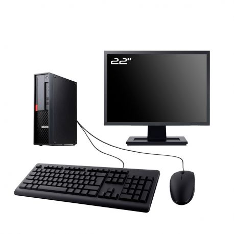 PC Lenovo P330 SFF Ecran 22" Intel I3-8100 RAM 16Go SSD 4To Wifi W11