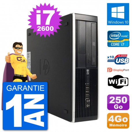 PC HP 8200 Elite SFF Intel i7-2600 RAM 4Go Disque Dur 250Go Windows 10 Wifi