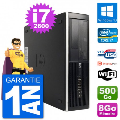 PC HP 8200 Elite SFF Intel i7-2600 RAM 8Go Disque Dur 500Go Windows 10 Wifi