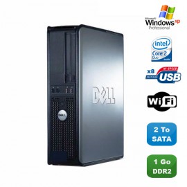PC DELL Optiplex 760 DT Intel Core 2 Duo E8400 3Ghz 1Go DDR2 2 To WIFI XP Pro