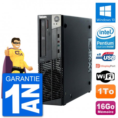 PC Lenovo M92p SFF Intel G630 RAM 16Go Disque Dur 1To Windows 10 Wifi