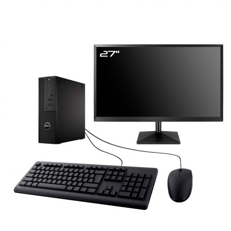 PC Dell 3420 SFF Ecran 27" Intel G4400 RAM 32Go SSD 500Go HDMI Wifi W11