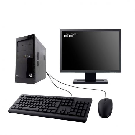 PC HP Elite 7500 Series MT Ecran 22" Intel I7-3770 RAM 32Go SSD 4To W11 Wifi