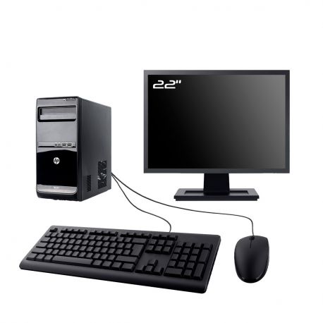 PC HP Pro 3500 MT Ecran 22" Intel I7-3770 RAM 16Go SSD 2To Wifi W11