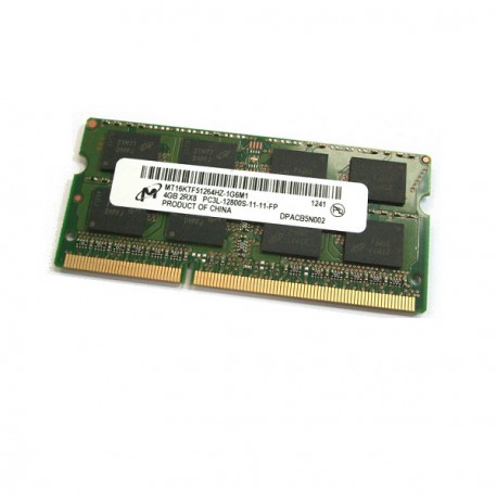 4Go RAM Micron MT16KTF51264HZ-1G6M1 SODIMM DDR3 PC3L-12800S 2Rx8 1.35v CL11
