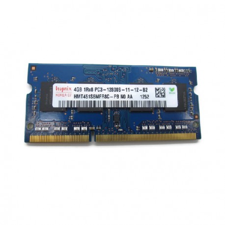 Barrette Mémoire RAM Sodimm 4Go DDR3 PC3-12800S Hynix HMT451S6MFR8C-PB N0 CL11