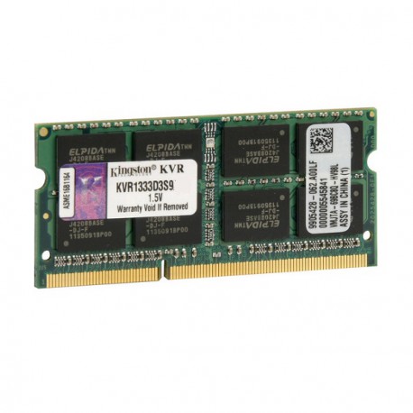 Barrette Mémoire RAM Sodimm 4Go DDR3 PC3-10600S Kingston KVR1333D3S9-4G CL9