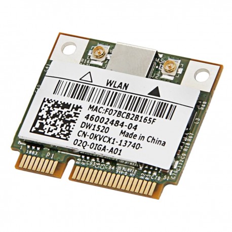 Mini-Carte Wifi Dell DW1520 BCM943224HMS 0KVCX1 KVCX1 PCIe 802.11bgn WLAN