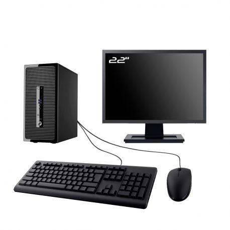 PC HP ProDesk 400 G3 MT Ecran 22" Intel I7-6700 RAM 32Go SSD 1To Wifi W11