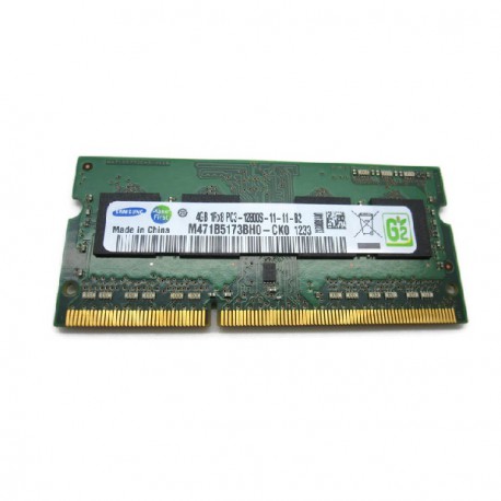 Barrette Mémoire RAM Sodimm 4Go DDR3 PC3-12800S Samsung M471B5173BH0-CK0 CL11