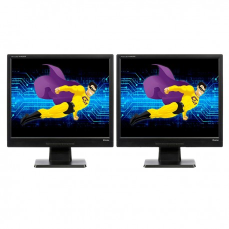 Ecran PC 19" IIyama ProLite P1905S-B2 VGA DVI 5:4 1280x1024 LCD LED TFT TN