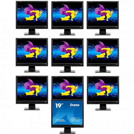 Ecran PC 19" IIyama ProLite P1905S-B2 VGA DVI 5:4 1280x1024 LCD LED TFT TN