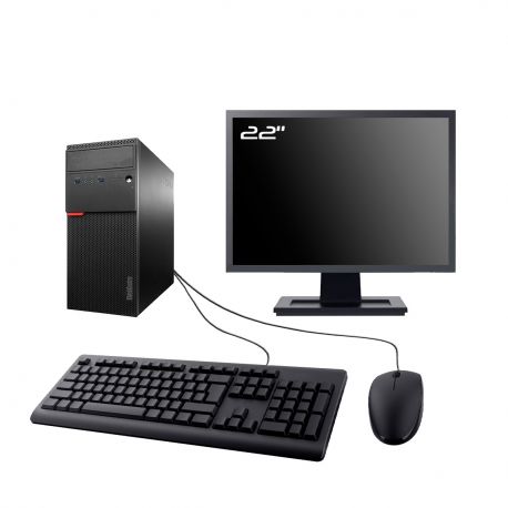 PC Lenovo M700 Tour Ecran 22" Intel I5-6500 RAM 8Go SSD 250Go Wifi W11