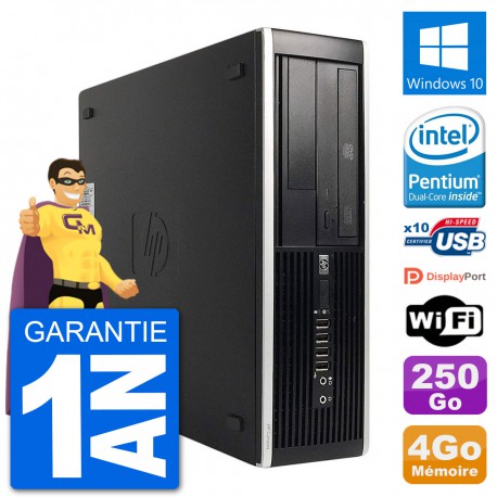 PC HP 8300 Elite SFF Intel G630 RAM 4Go Disque Dur 250Go Windows 10 Wifi