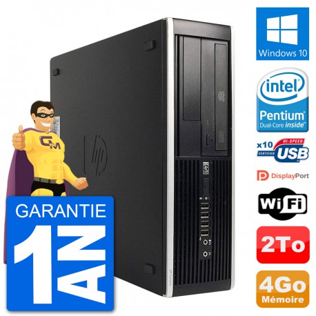 PC HP 8300 Elite SFF Intel G630 RAM 4Go Disque Dur 2To Windows 10 Wifi