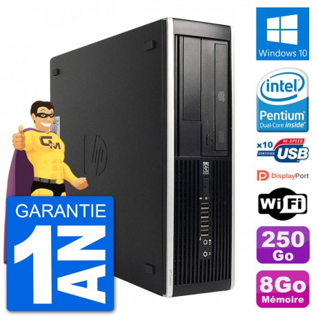 PC HP 8300 Elite SFF Intel G630 RAM 8Go Disque Dur 250Go Windows 10 Wifi