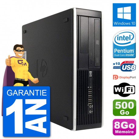PC HP 8300 Elite SFF Intel G630 RAM 8Go Disque Dur 500Go Windows 10 Wifi