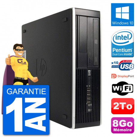 PC HP 8300 Elite SFF Intel G630 RAM 8Go Disque Dur 2To Windows 10 Wifi