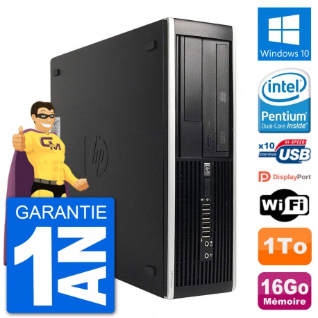 PC HP 8300 Elite SFF Intel G630 RAM 16Go Disque Dur 1To Windows 10 Wifi