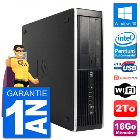 PC HP 8300 Elite SFF Intel G630 RAM 16Go Disque Dur 2To Windows 10 Wifi