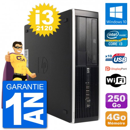 PC HP 8300 Elite SFF Intel i3-2120 RAM 4Go Disque Dur 250Go Windows 10 Wifi